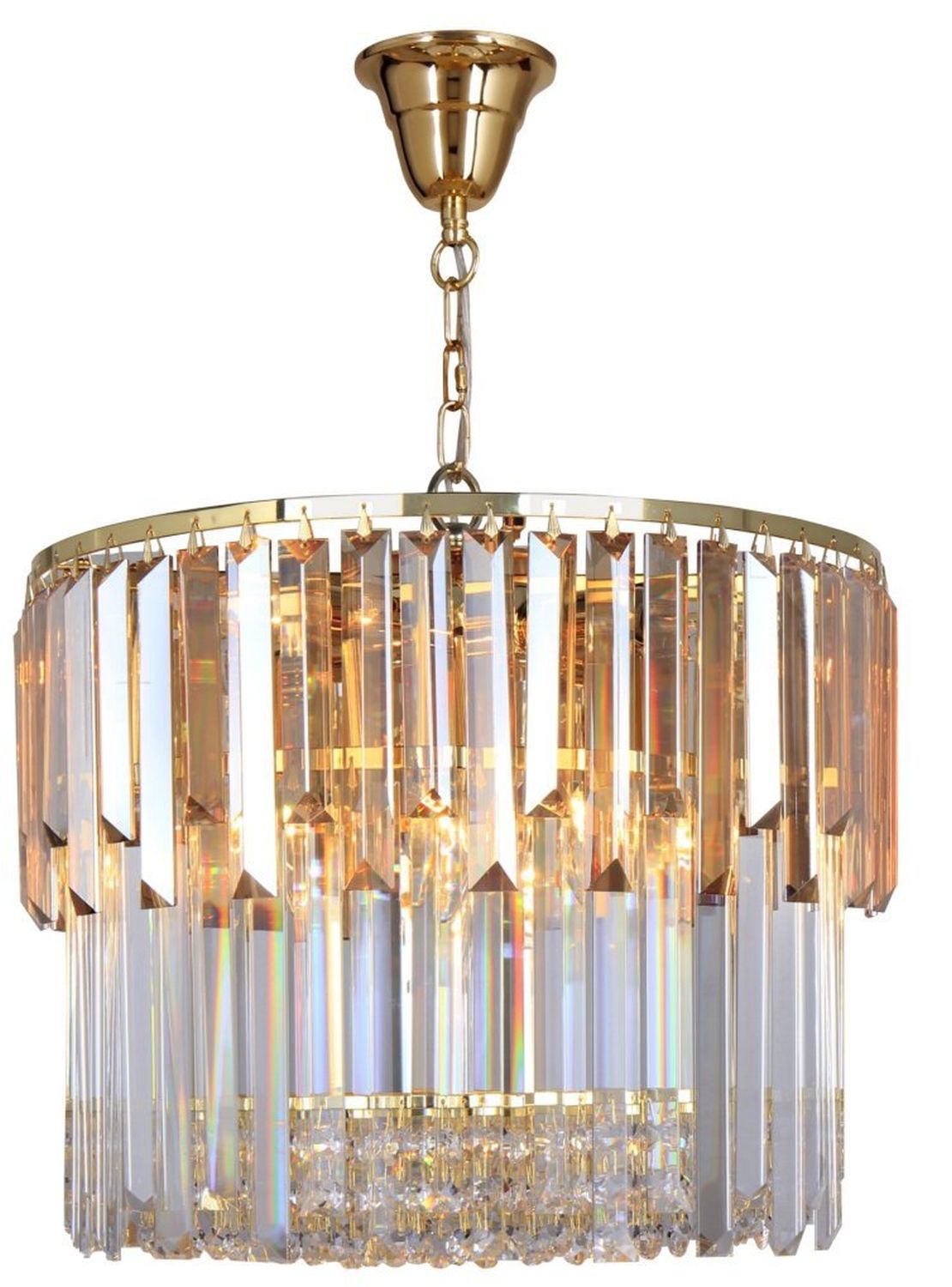 Zuma Line Camille lampa wisząca 8x40W złoty/jasny bursztyn 19101/8