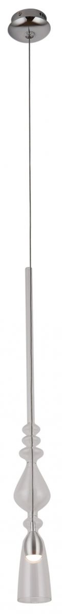 MaxLight Murano lampa wisząca 1x3W LED chrom P0246