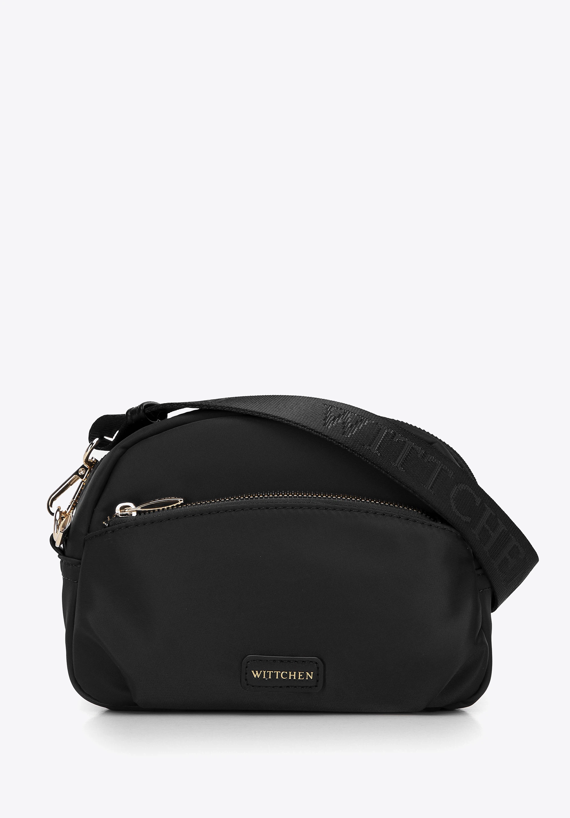 Damska torebka crossbody z nylonu czarna