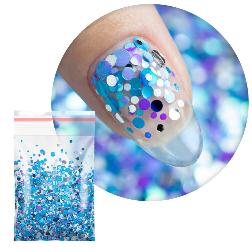 Kolorowa ozdoba do paznokci Pop-Up! Piegi Confetti Dropsy Kropki Kółeczka Princess Nails Nr 11 20g