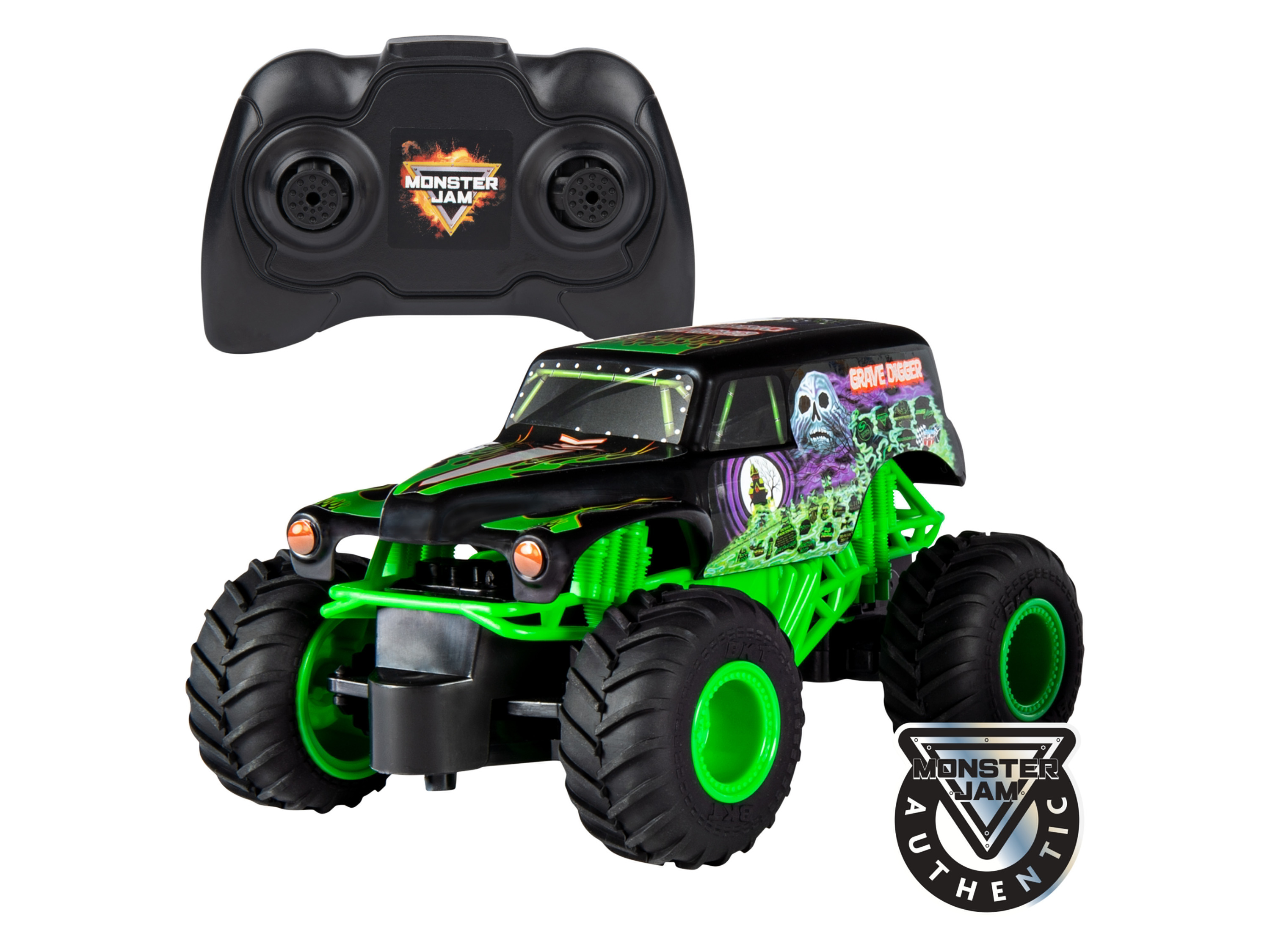Monster Jam Monster Truck, skala 1:24, zdalnie sterowany Grave Digger