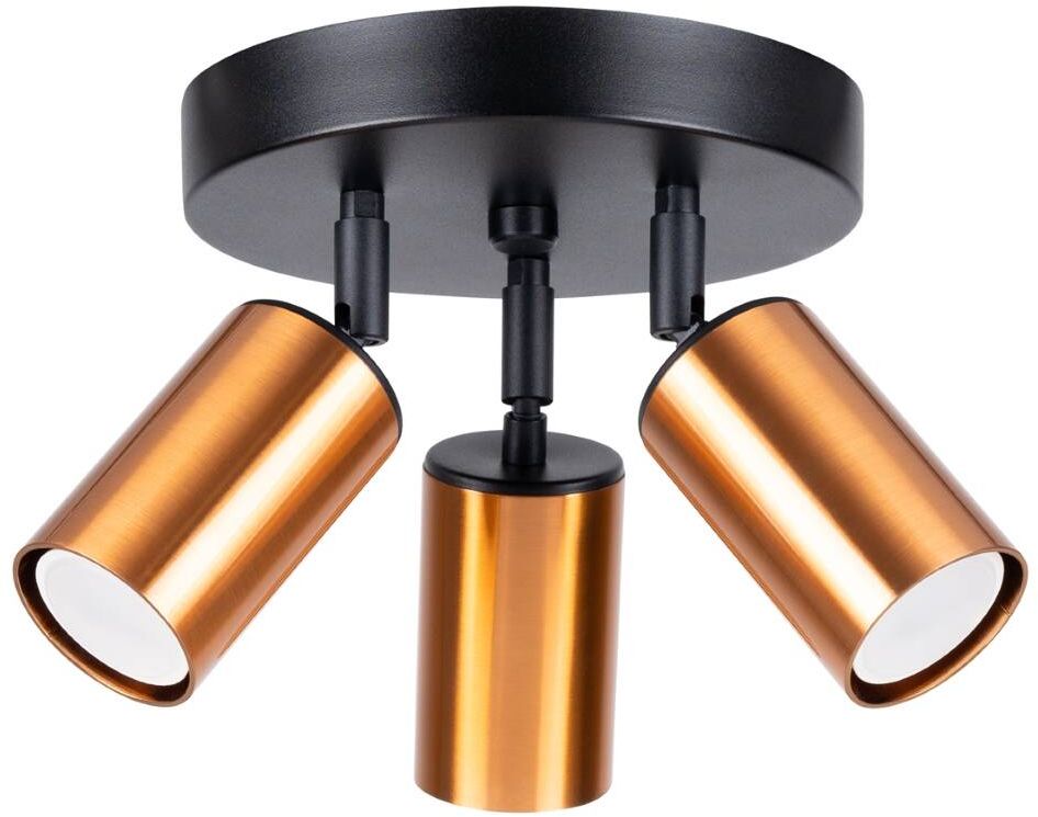 Darmowa Dostawa - Lampa podsufitowa 3x10 W czarna-miedź Sollux Lighting Winx SL1377