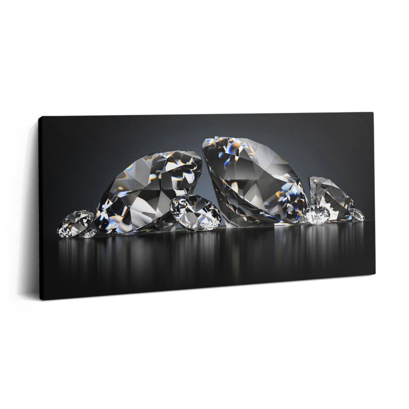 Obraz na płótnie Wallfluent 100x50 cm Lśniące diamenty brylanty 1 szt.