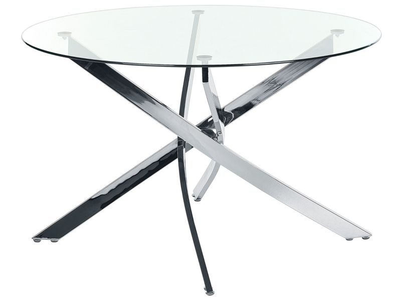 Stół do jadalni Maramo 120 cm 120 cm Srebrny 1 szt.