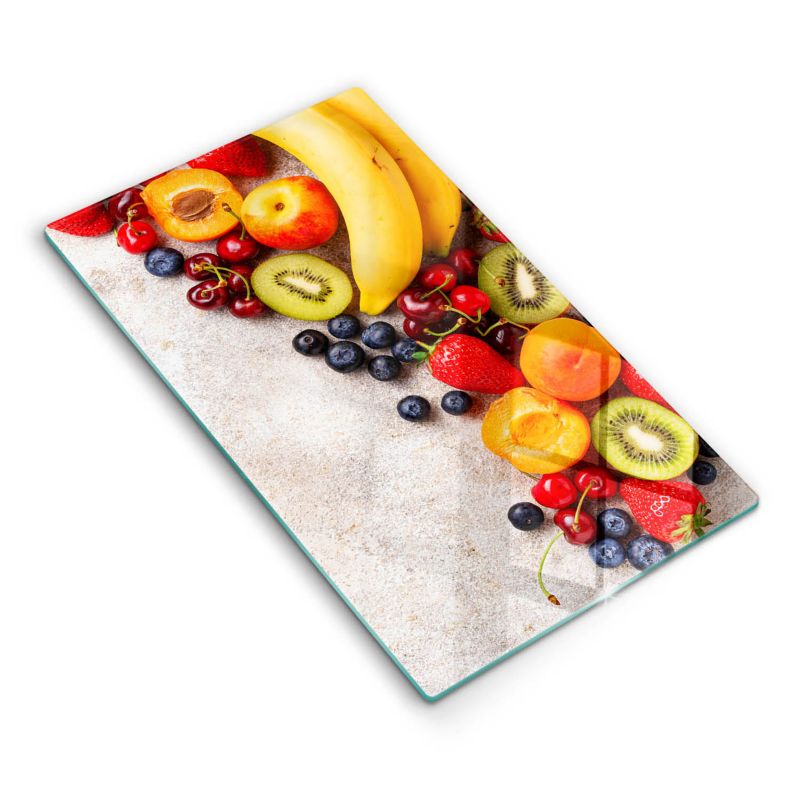 Szklana deska do krojenia Wallfluent 30x52 cm Wakacyjne owoce 1 szt.