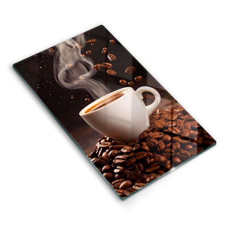 Szklana deska do krojenia Wallfluent 30x52 cm Gorąca filiżanka kawy 1 szt.
