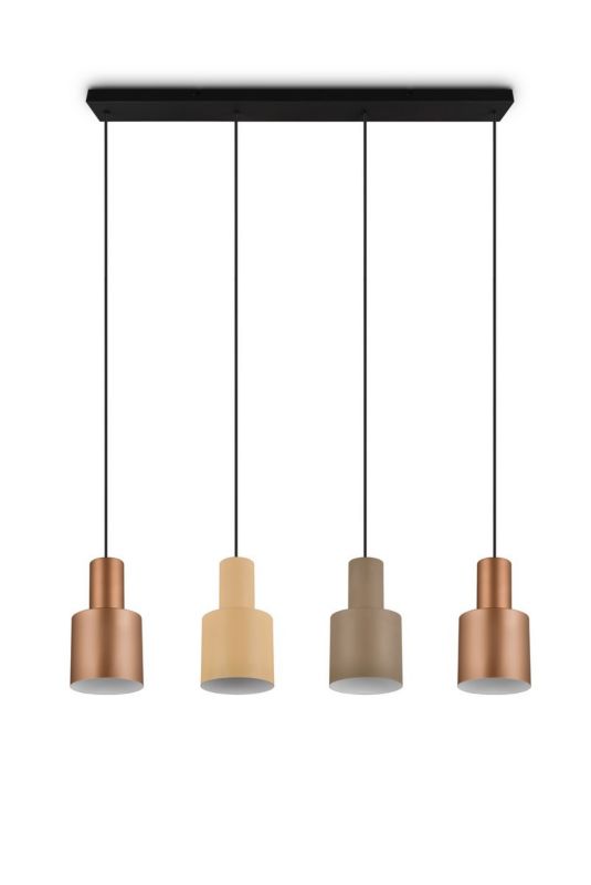 Lampa wisząca Trio Agudo brązowa-odcienie brązu wym: 150 x 87 x 12 cm 4xE27 x 40W 1 szt.