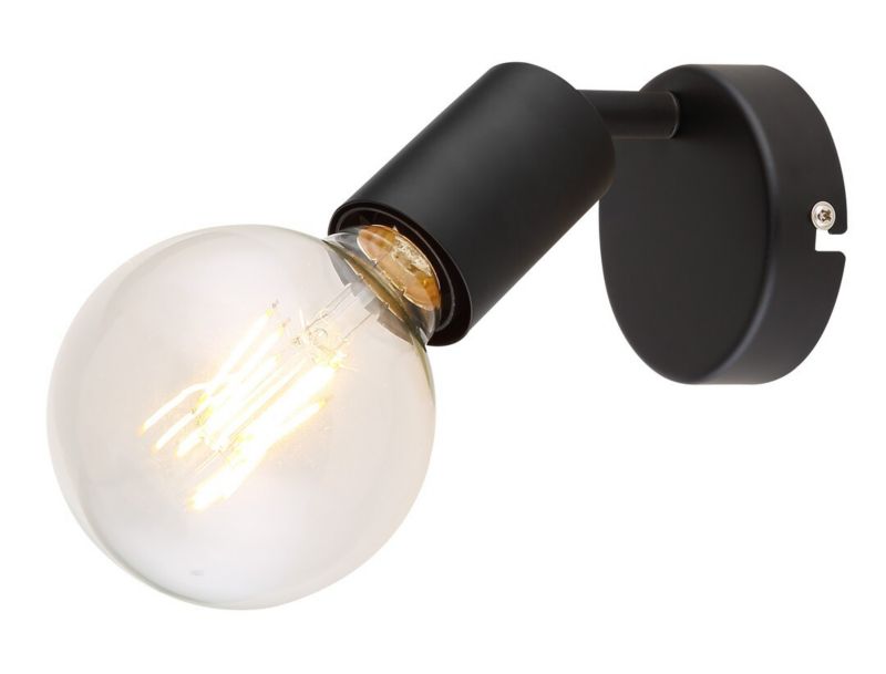 Kinkiet ścienny Rabalux Lamar czarny matowy styl minimalistyczny 1 x E27 x 40W IP20 wym: 9 x 9 x 11 cm - 1 szt.
