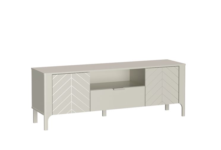 Szafka RTV stolik pod telewizor Furnidea 160 cm kaszmir jodełka MALUBA 1 szt.