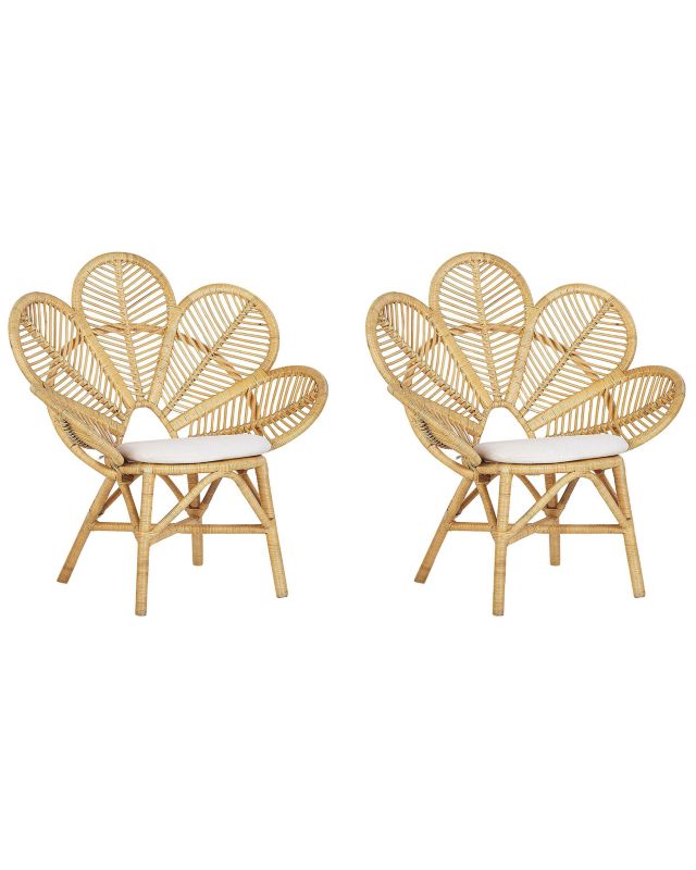 Zestaw 2 foteli paw Florentine Rattan Naturalny 1 par.