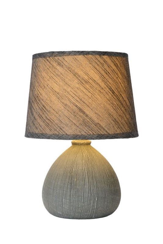 Lampa stołowa Lucide Ramzi szara 1 x E14 x 40W IP20 wym: 26 x 18 x 18 cm ceramika - 1 szt.