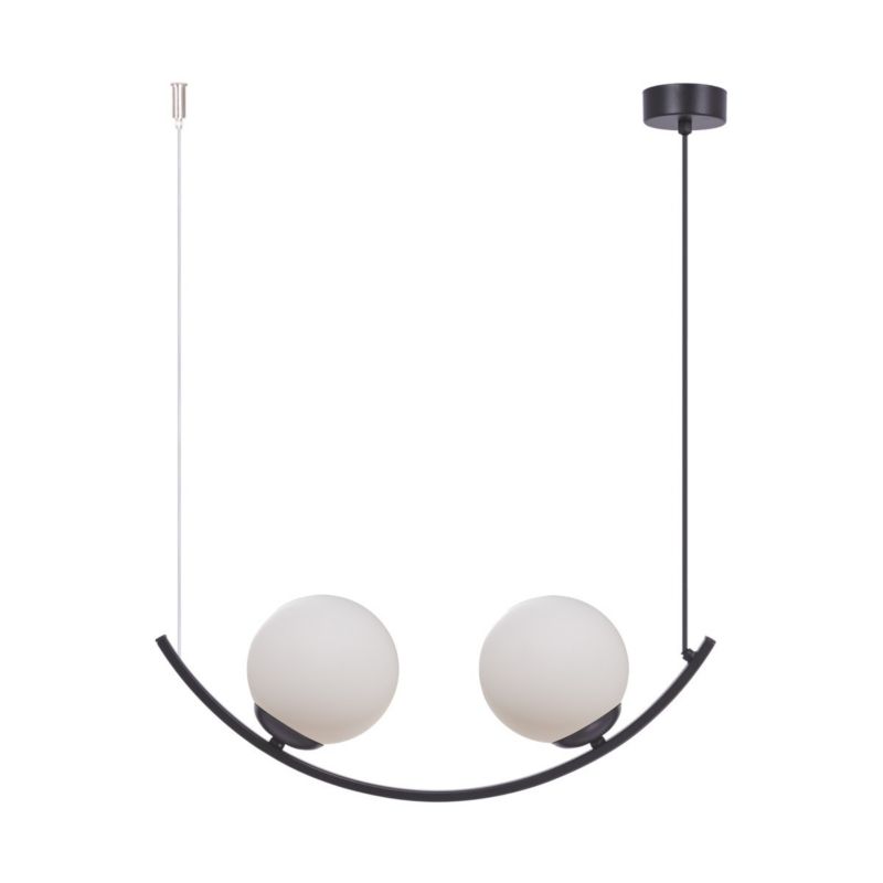 Lampa wisząca Zuma Line Wave czarno-biała wym: 100 x 50 x 14 cm 2xE14 x 8W 1 szt.