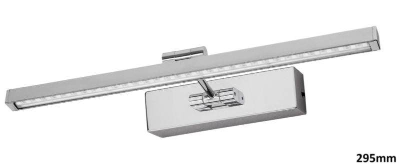 Kinkiet ścienny Rabalux Picture Guard chromowany nad lustro LED 5W 3000K 300lm IP20 wym: 16,5 x 29,5 x 5,5 cm - 1 szt.