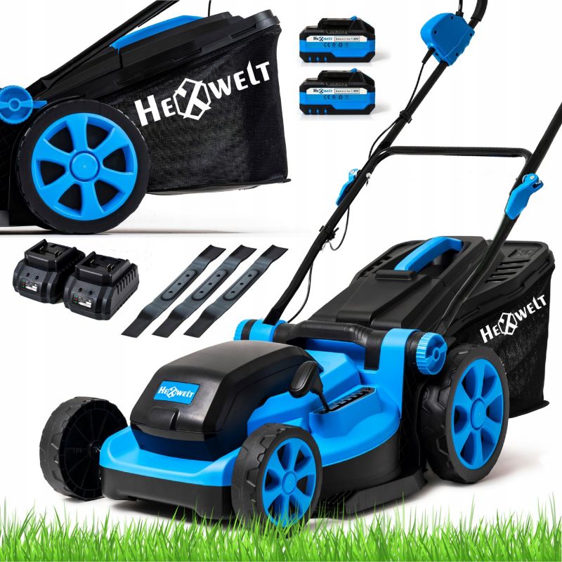 Kosiarka akumulatorowa Hexwelt 40V 8Ah 40cm mocna ładowarka 2akumulatory zestaw 1szt.