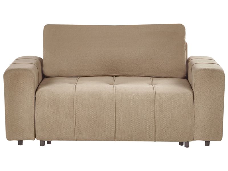 Sofa rozkładana Innvik Brązowy ze schowkiem dla 2 osób 1 szt.
