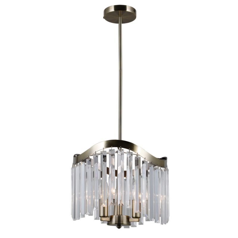Lampa sufitowa wisząca Italux Sabriga 4400 brąz antyczny-przezroczysty kryształowa 3xE14 x 1 szt.