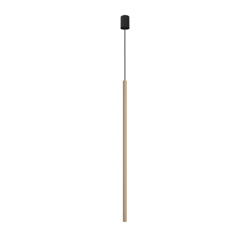 Lampa sufitowa wisząca Nowodvorski Lighting Laser mosiądz-czarna wym: 205 x 5,5 x 5,5 cm 1xG9 x 10W 1 szt.