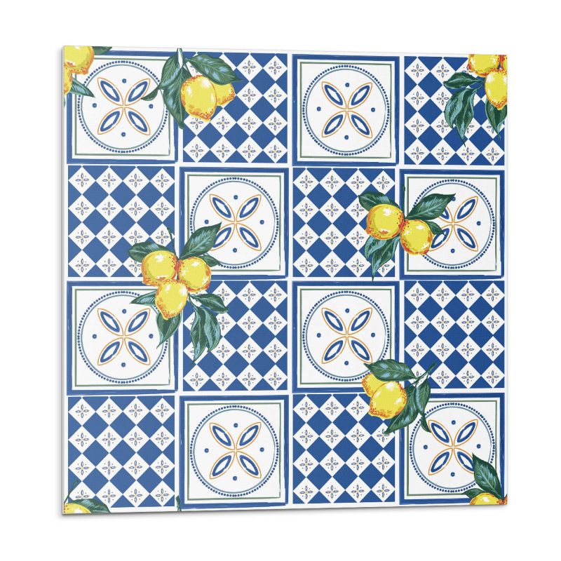 Kafelki samoprzylepne Wallfluent 50x50 cm Wzór cytrynowy w układzie kafelkowym 4 szt.