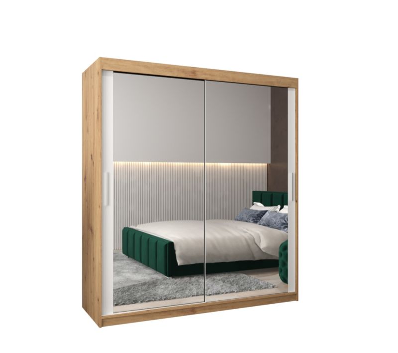 Szafa przesuwna Garderoba Abiks Tokyo 3 180 artisan + biały 1 szt.