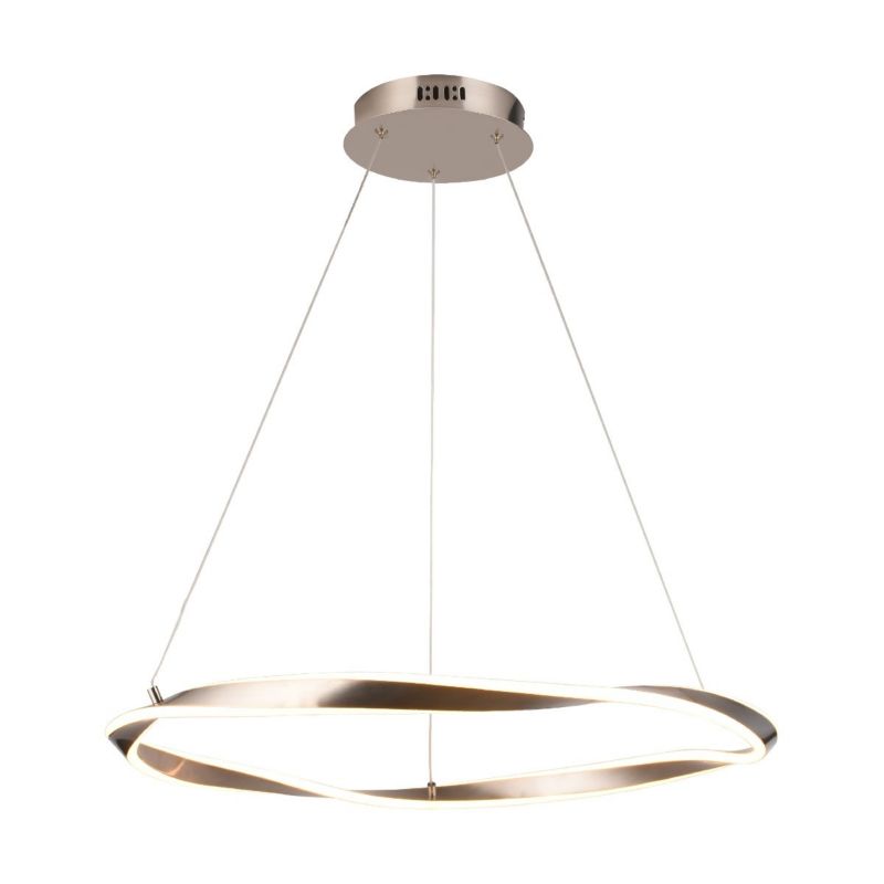 Lampa wisząca Zuma Line Girona piaskowany nikiel wym: 65 x 150 x 65 cm wbudowany LED 36W 1 szt.