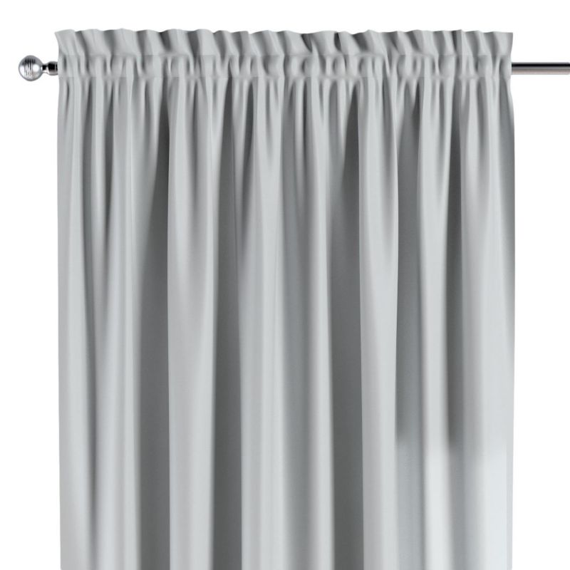 Zasłona na kanale z grzywką 1 szt. 130 x 260 cm Dekoria gołębi srebrny z połyskiem 1 szt.