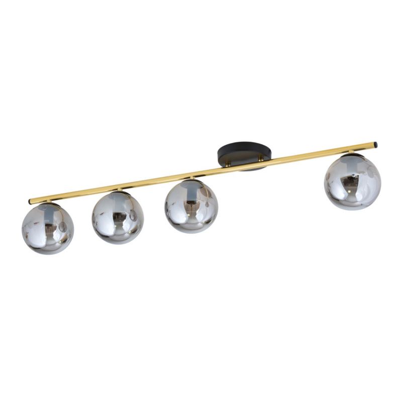 Lampa sufitowa Emibig Monza grafitowo-złota wym: 20 x 100 cm 4xE14 x 10W metal 1 szt.