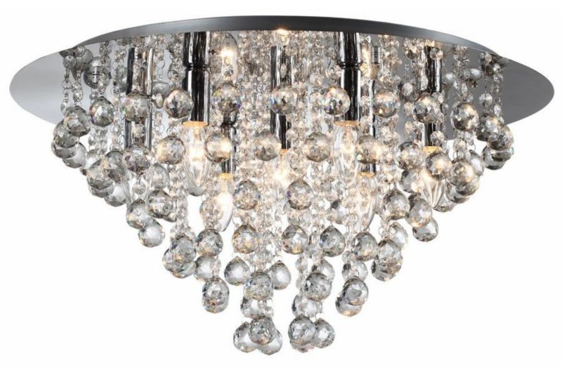 Lampa sufitowa wisząca Reality London Crystal 0200 chromowana kryształowa 7xE14 x 1 szt.
