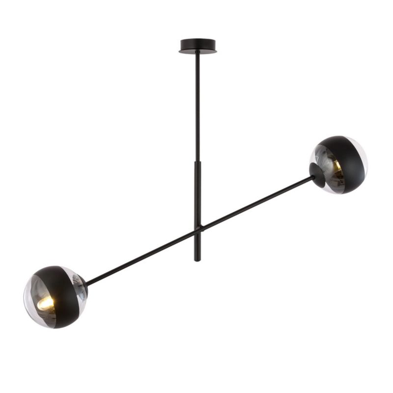 Żyrandol Emibig Linear czarno-przezroczysty wym: 51 x 102 cm 2xE14 x 10W 1 szt.