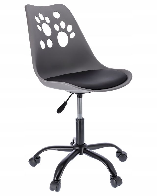 Krzesło obrotowe JUMI biurowe młodzieżowe JOY szare czarne FOTEL ergonomiczny 1 szt.