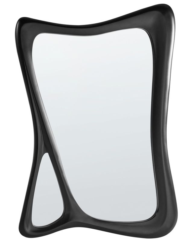 Lustro ścienne Lanester 70 cm 100 cm Czarny 1 szt.