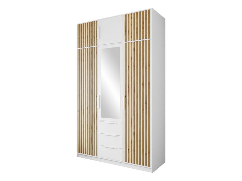Szafa MIRJAN 24 Bali Lux 3D z nadstawką dąb wotan/czarny/dąb wotan 1 szt.