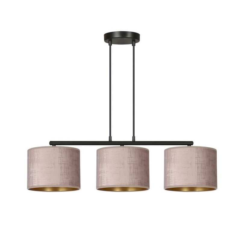 Lampa wisząca Emibig Hilde czarno-różowa-złota wym: 100 x 72 x 20 cm 3xE27 x 15W 1 szt.