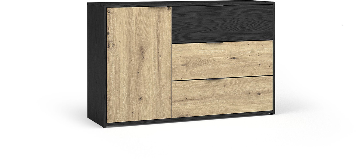 Komoda loftowa do sypialni 125 cm UTOPIA z szufladami