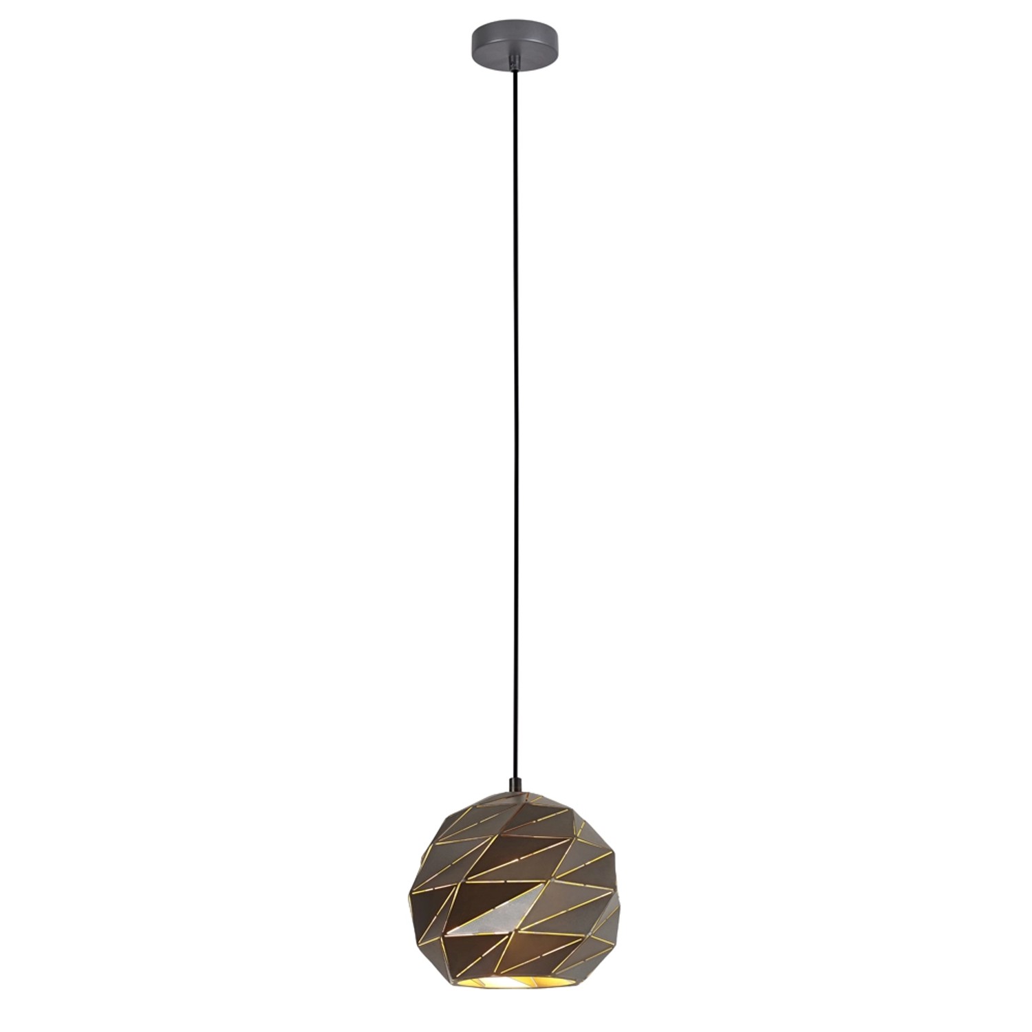 Italux Lampa wisząca PALERMO śr. 21,5 cm antracyt E27