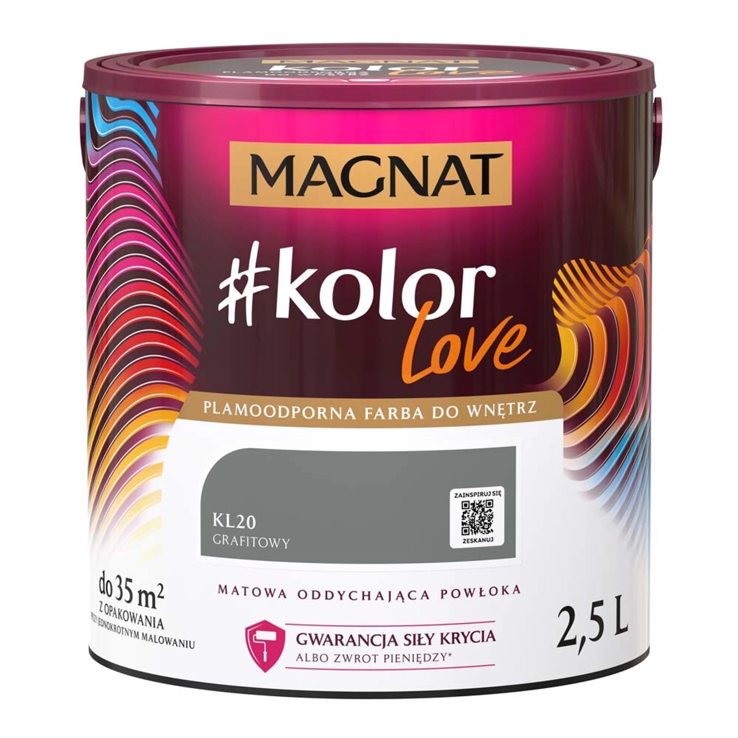 Farba Magnat KolorLove grafitowy 2,5 l