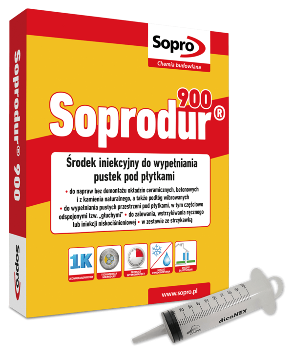 SOPRODUR 900 ŚRODEK INIEKCYJNY 5 KG + APLIKATOR