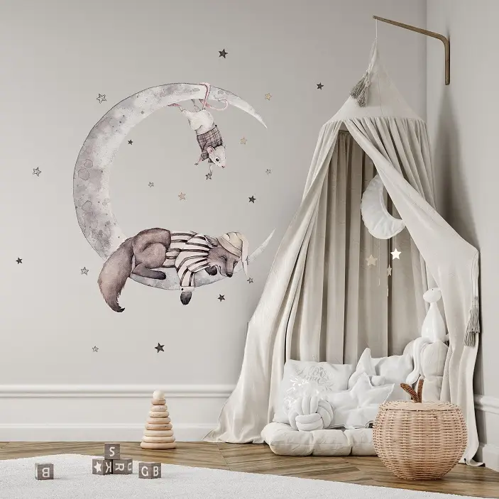 Naklejka ścienna Dreamers Księżyc 140 cm BW
