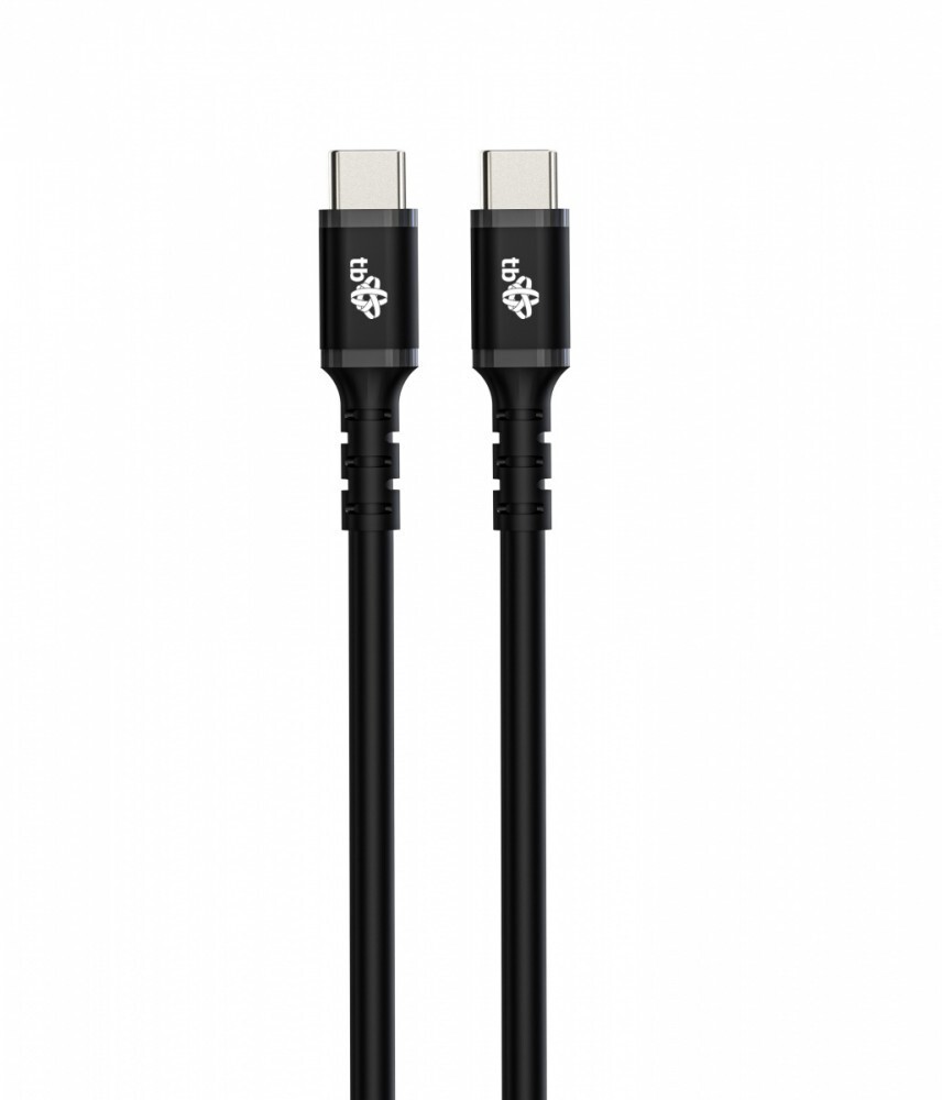 Kabel USB C/ USB C 2.0 TB, silikonowy, 3m, czarny