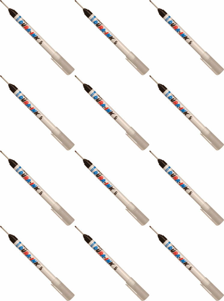 12x Marker permanentny Markal Dura-Ink 5 Micro, 19mm, do głębokich otworów, czarny