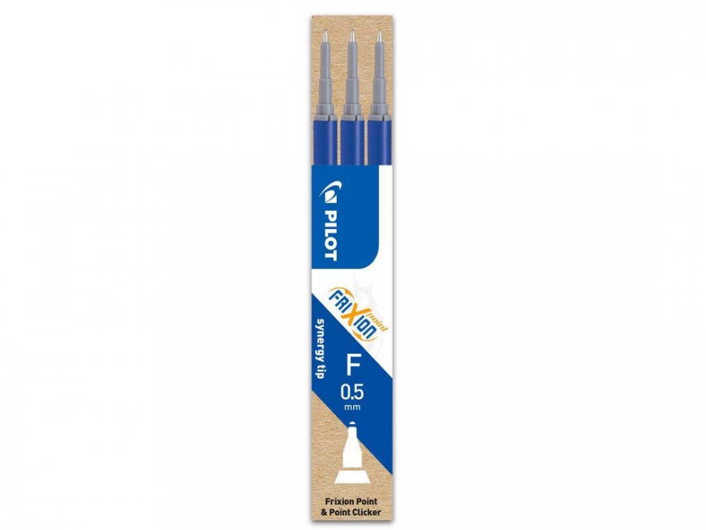 Wkład do cienkopisu wymazywalnego Pilot Frixion Point, 0.5 mm, 3 sztuki, niebieski
