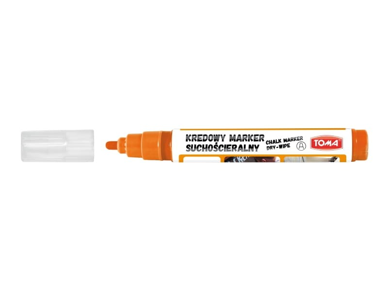 Marker kredowy suchościeralny Toma TO-296, okrągła, 4.5 mm, pomarańczowy