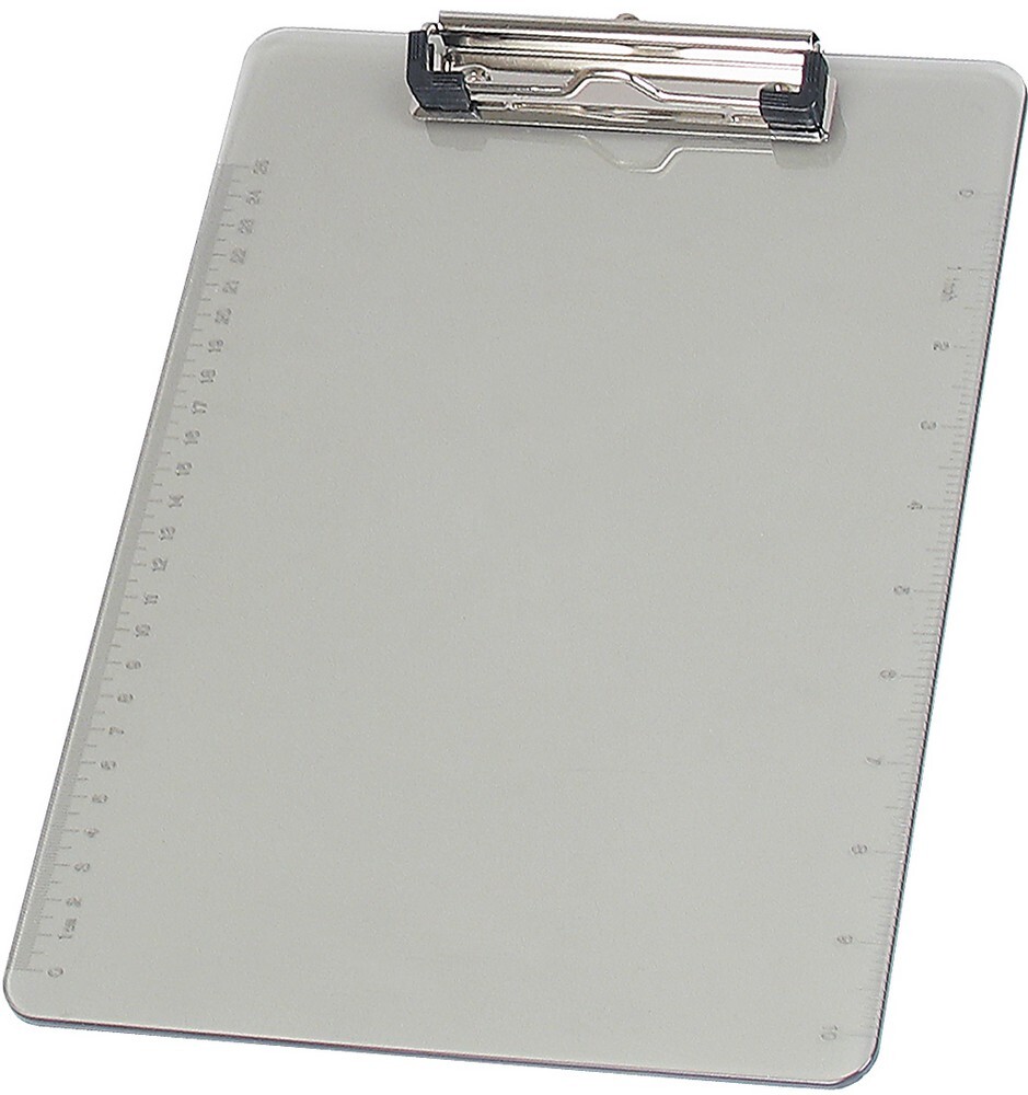 Clipboard D. Rect, A4, z nadrukiem linijki, mix kolorów transparentnych