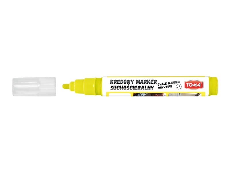 Marker kredowy suchościeralny Toma TO-296, okrągła, 4.5 mm, żółty