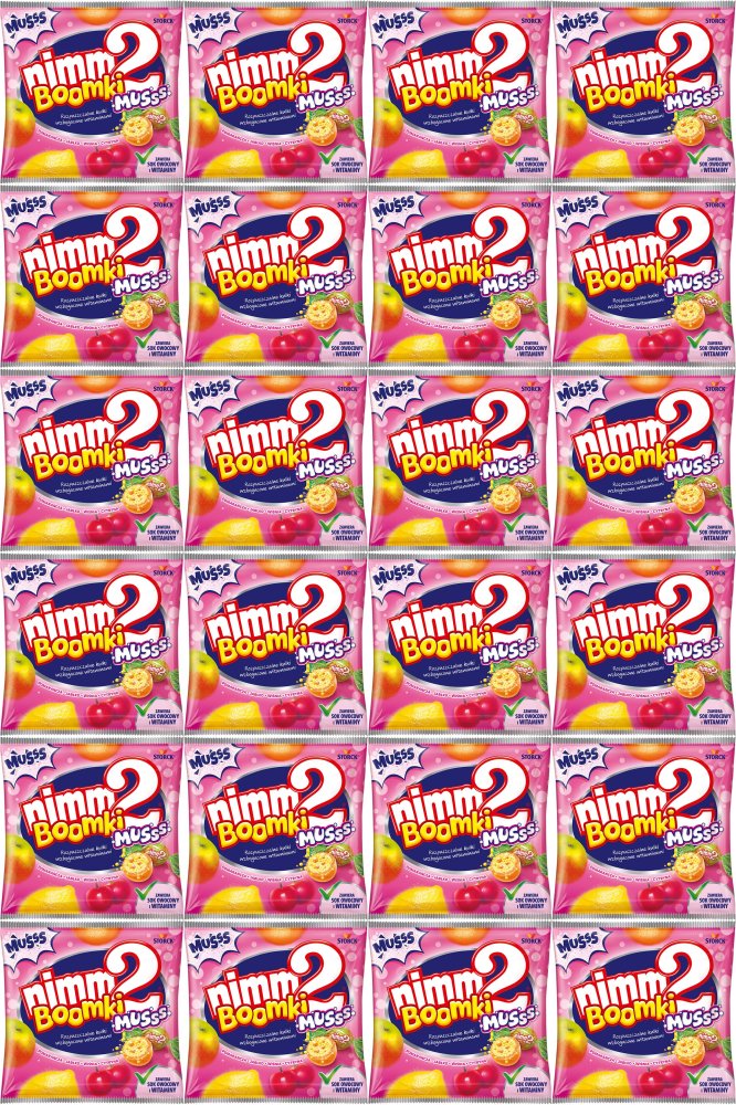 24x Cukierki Storck Nimm2 Boomki Muss, mix smaków, 90g