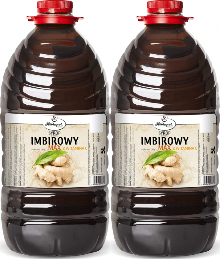 2x Syrop Herbapol w Krakowie, z witaminą C, imbirowy, 5l