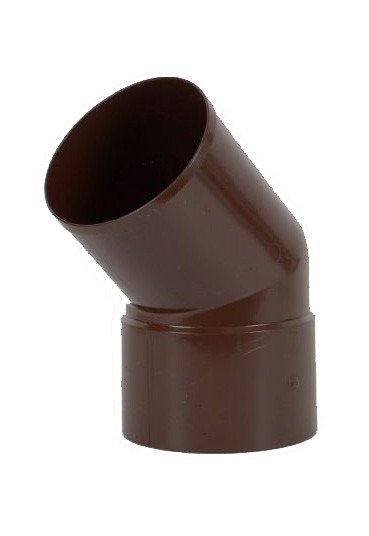 Kolano rury spustowej PVC 75 x 45 brąz Kaczmarek