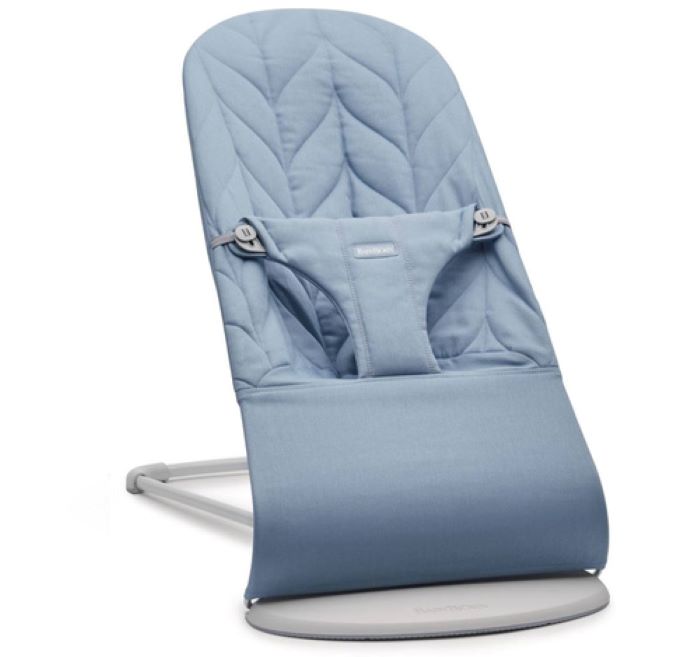 BabyBjorn Leżaczek Bliss Woven-Petal Quilt Niebieski