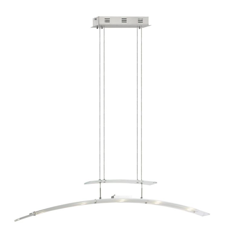 Lampa sufitowa wisząca Italux Louna 6617 chromowana bialy nowoczesna wbudowany LED 25W 1 szt.