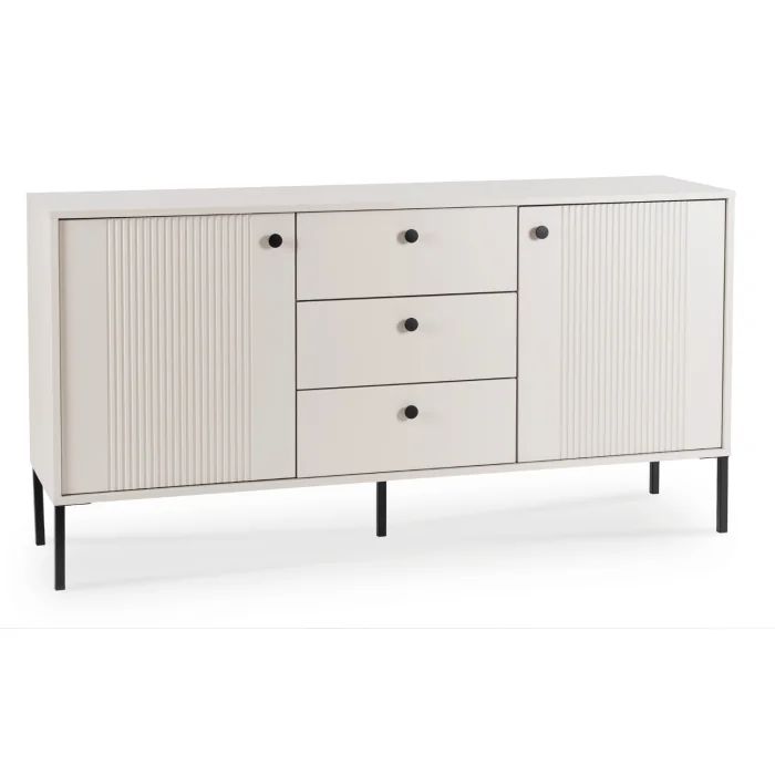 Komoda SOFT Mebel Elite Z Szufladami Ryflowana Kaszmir Nowoczesna Do Salonu Sypialni 1 szt