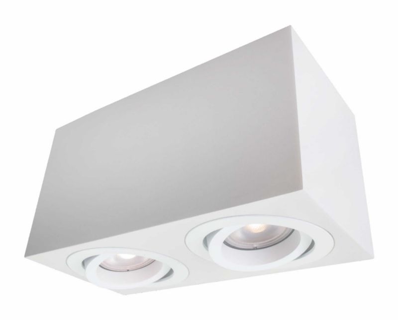 Reflektor spot Light Prestige Lyon biały 2 x GU10 x 50W IP20 wym: 9,5 x 18 x 9 cm - 1 szt.